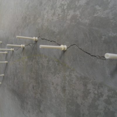 Epoxy-Injection-Ports-over-concrete-cracks